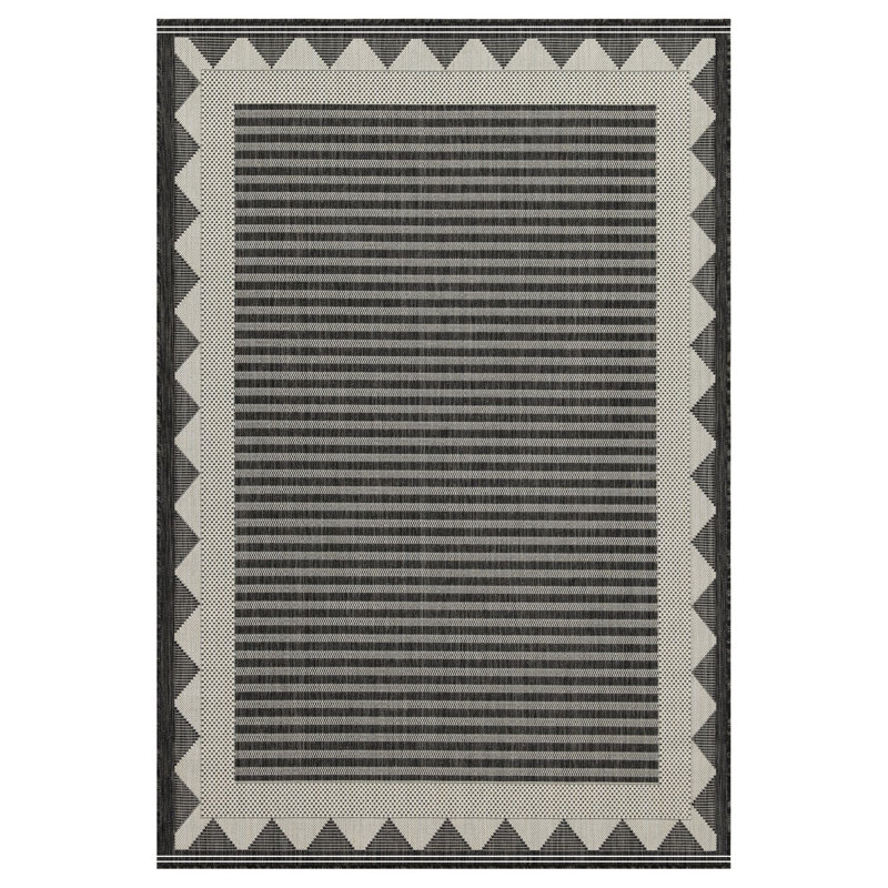 Anthracite Indoor/Outdoor Area Rug, Rectangle 5'3" x 7'3"