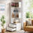 66.9" H Corner Bookcase With 5-Tier Shelf And 2 Drawers, L-Shaped Corner Storage Shelf Bookshelf-1133680017