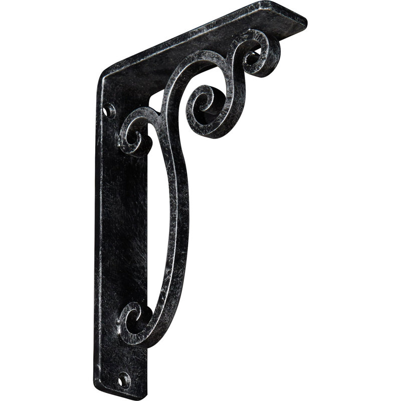 Support en fer forgé Avery, Argent antique, H 8 po x l 1,5 po x P 5,5 po
