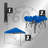 CROWN SHADES 10' x 10' Commercial Pop-Up Canopy Tent with Center Lock and Metal Frame, Blue-108926409