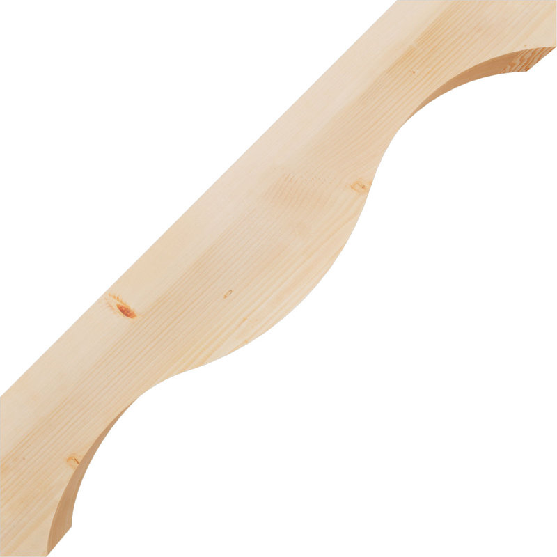 Attelle de genou Funston, Sapin de Douglas, Lisse, H 44 po x l 5,5 po x P 44 po