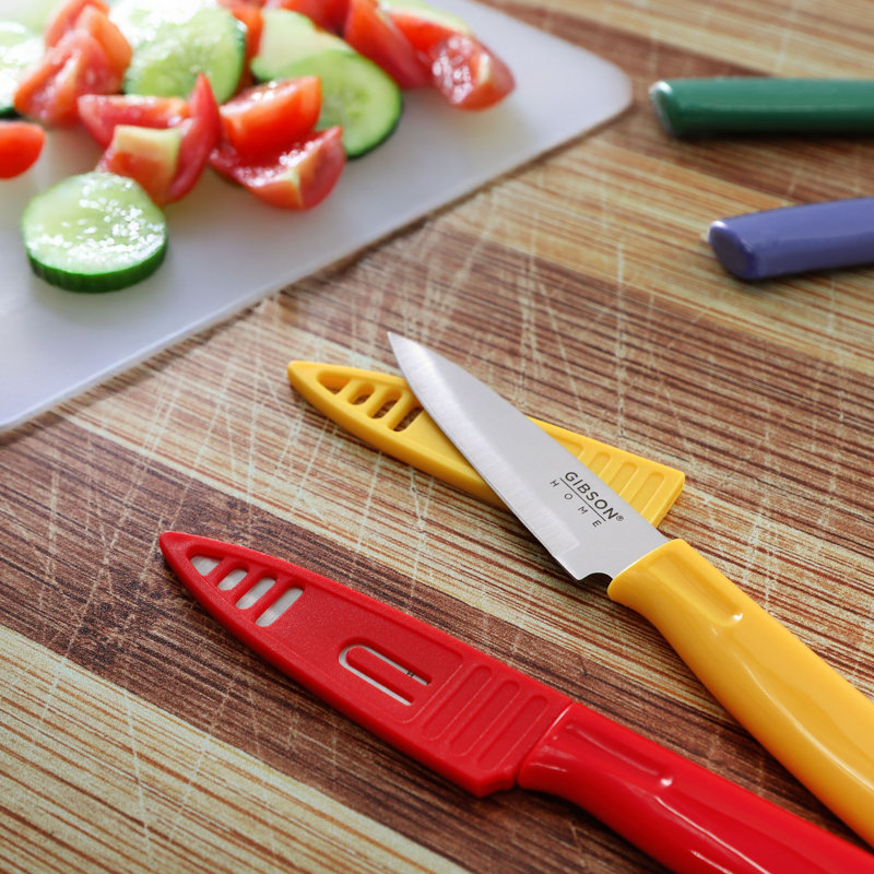 Gibson 3.5" Paring Knife & Sheath in 4 Assorted Colors