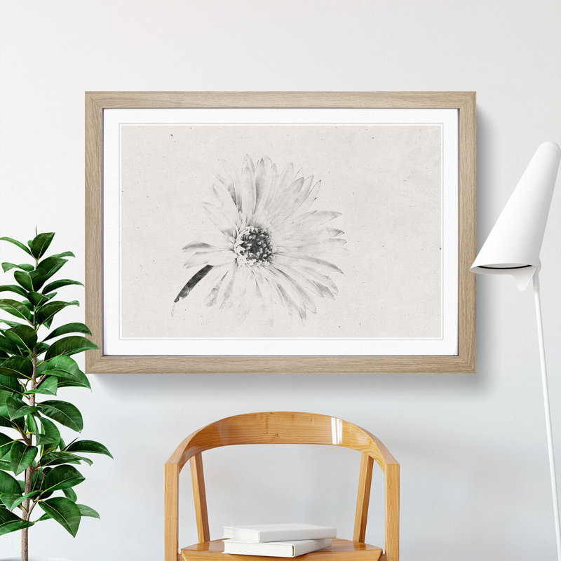 Flower - Framed Print, 36cm H x 48cm W x 2cm D, Oak Framed