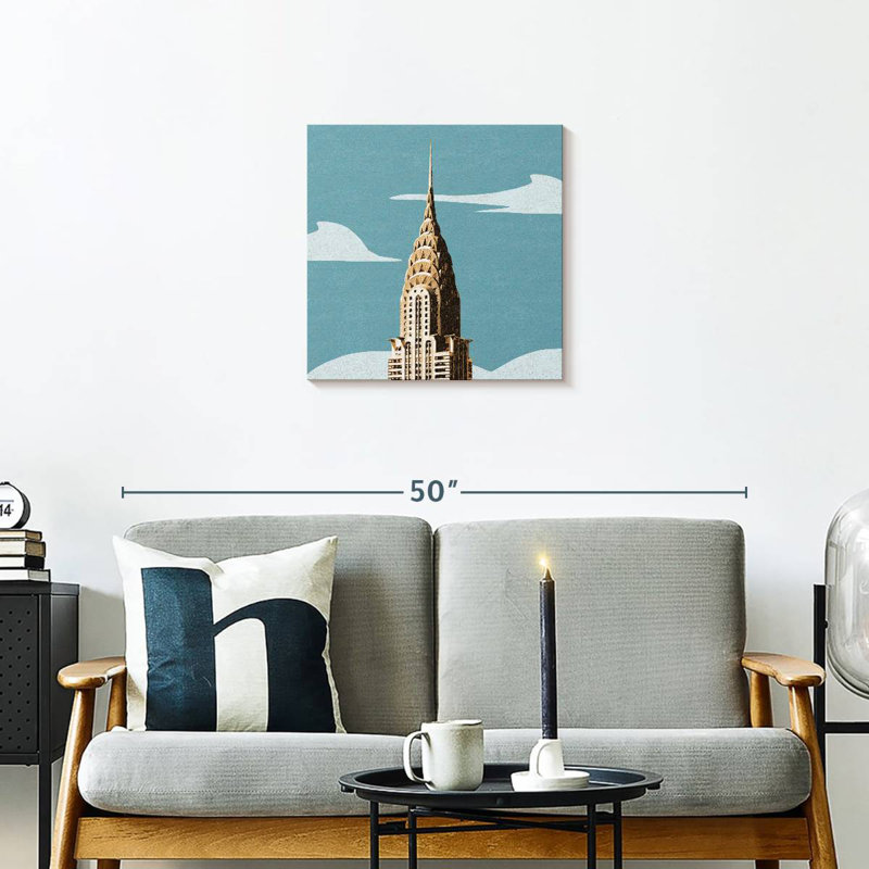Lilie Chrysler Building Painting, 20" H x 20" W