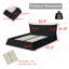 Lit plateforme tapissier en velours-304599-304597
