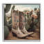 Cowboys et cactus sur bois, impression-93872619-93872620