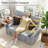 46'' Folding Pull Out Sleeper Sofa,Small Convertible Sofa Bed with Side Table & Side USB Port-96889441