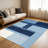 Blue Abstract Striped carpet-easy to clean, machine-washable, soft and comfortable; suitable for door mats, kitchens, living rooms, bedrooms, corridors, and laundry areas. Easy to clean, durable carpet for home decoration.-129045895