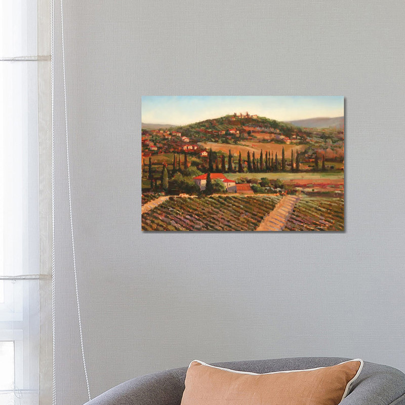 Tuscan Villa by Joseph Cates - No Frame Painting on Canvas, 66.04 cm H x 45.72 cm W x 1.91 cm D, Wrapped Canvas