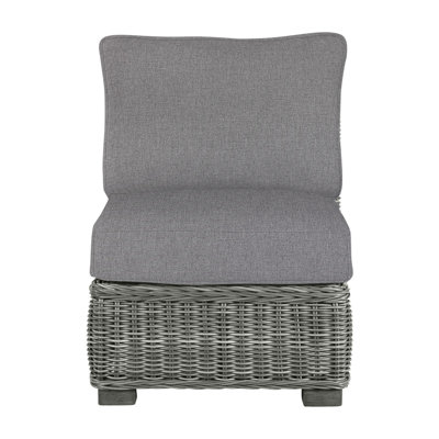 Rustic Woven Sectional Slipper Chair