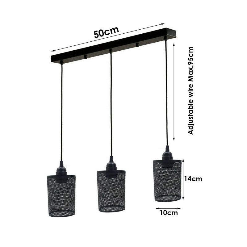 Garlinghouse 3 - Light Black Kitchen Island Pendant