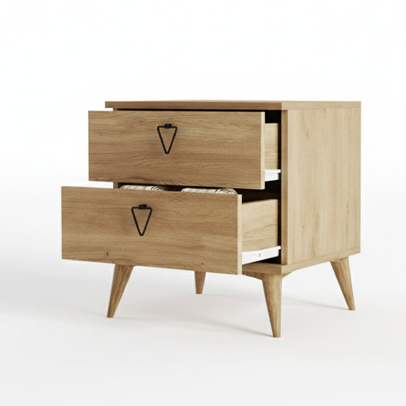 Vintique Oak 2-Drawer Nightstand