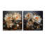 Gilded Tranquility Lotus - lot de 2 art mural en verre acrylique lotus-1851268059
