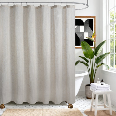 Linen Blend Single Shower Curtain