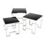 Exley Glass Top Sled Nesting Tables