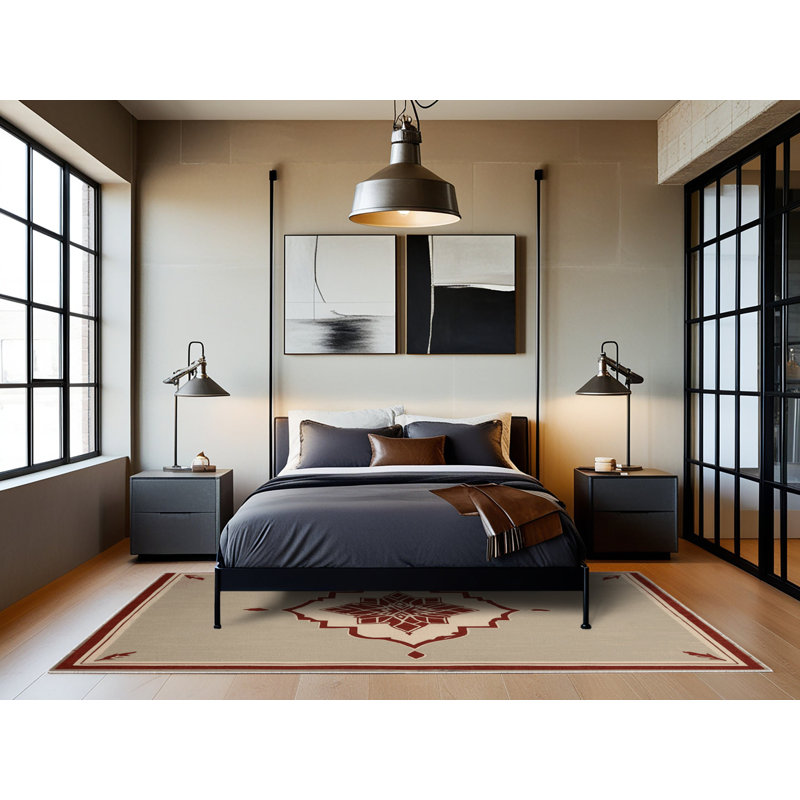 Elemental Grid Rug, Square 5'