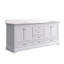 Meuble-lavabo à double cuve 80 po x P 22 po avec plateau en marbre de culture