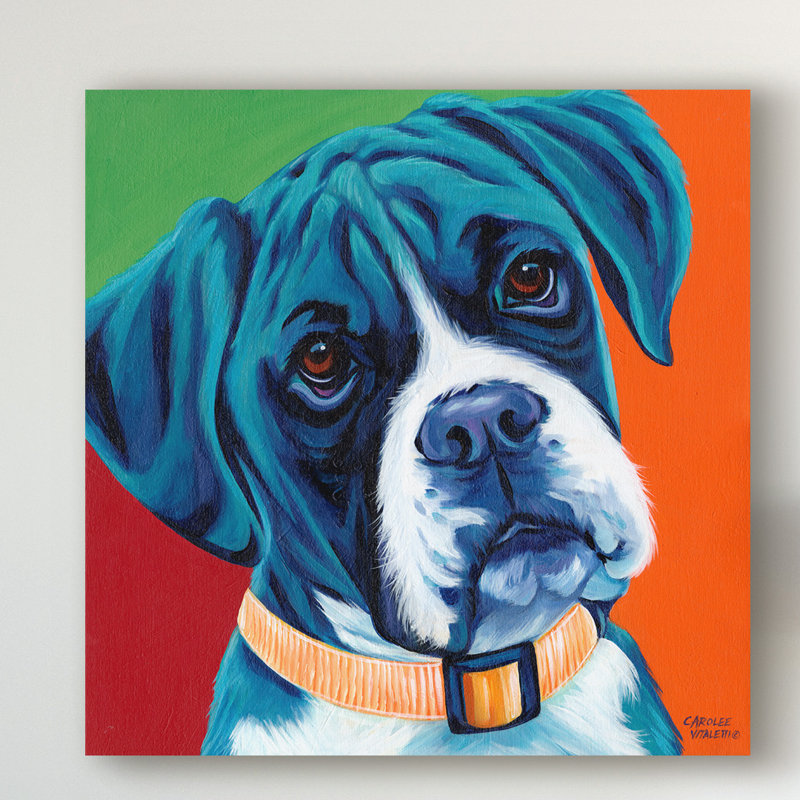 «Cute Pups I» par Carolee Vitaletti - reproduction sur toile, H 18 po x l 18 po x P 2 po