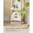 Bookshelf Bookcase Narrow Bookcase Shelf Organizer with Steel Frame for Study Living Room Bedroom Kitchen Home Office Industrial Bookshelf 6-Tier White/Gold-1285740274