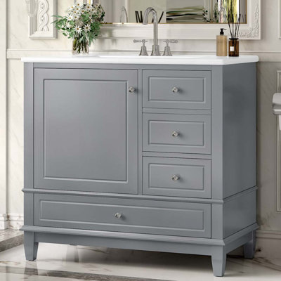 Meuble-lavabo 36 po avec lavabo en céramique