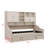 Twin Size Upholstered Daybed Featuring LED Armrest Lights, Built-In Storage Shelves & Cabinets-792461795