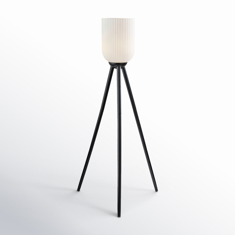 Lampe trépied 58 po Lapka, Noir