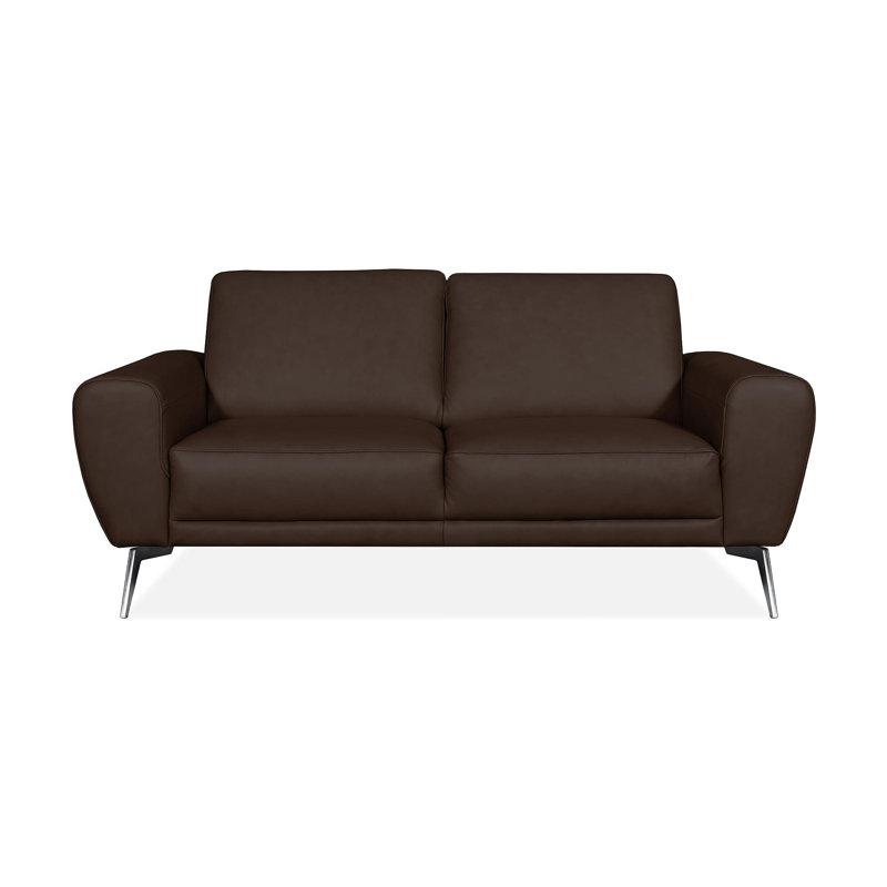 Kilmarnock Genuine Leather 2-seater Sofa, Chocolate