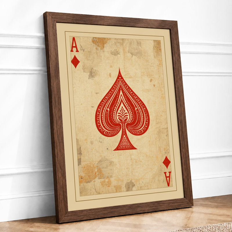 Ace Of Spades Vintage - Print, Walnut, A1 - 84.1 x 59.4 cm