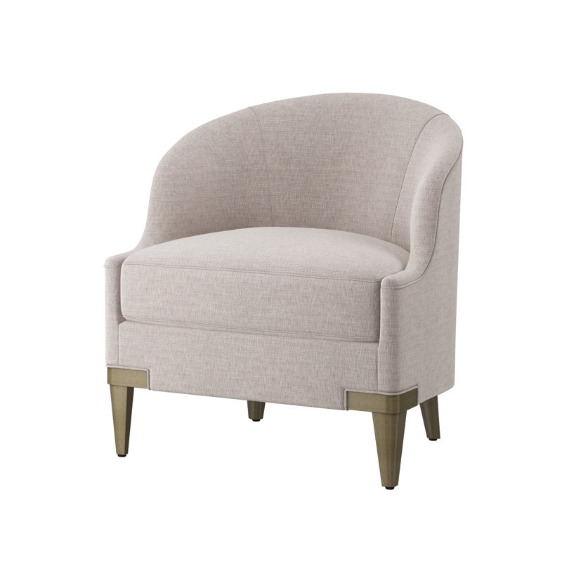 Fauteuil demi-tonneau Lafayette, Vault brouillard (tissu performance) 1172-93, Dune