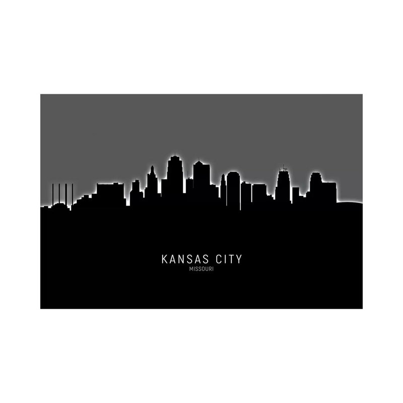 Kansas City Missouri Skyline by Michael Tompsett - Wrapped Canvas Print, 152.5 cm H x 101.5 cm W