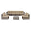 Ensemble de conversation pour 6 personnes avec coussins Euporie Wicker