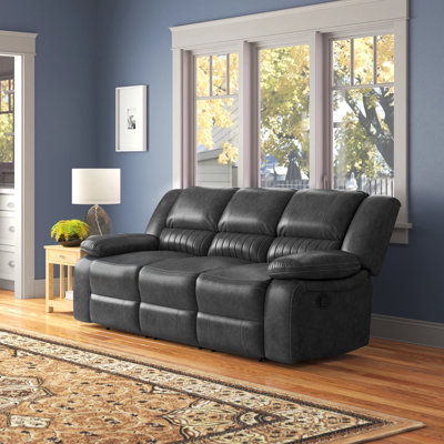Jailil 87.5'' Faux Leather Reclining Sofa
