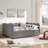 Gingham Daybed Storage Drawers USB Port Wave Shaped-319670699-319670741