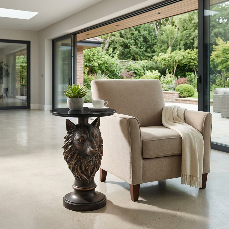 Table d'appoint Regal Wolf Head