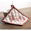 Maison d'Hermine Holy Jouy - Gant de cuisine + manique 100 % coton rouge - 7,5 po x 13 po et 8 po x 8 po-52951420
