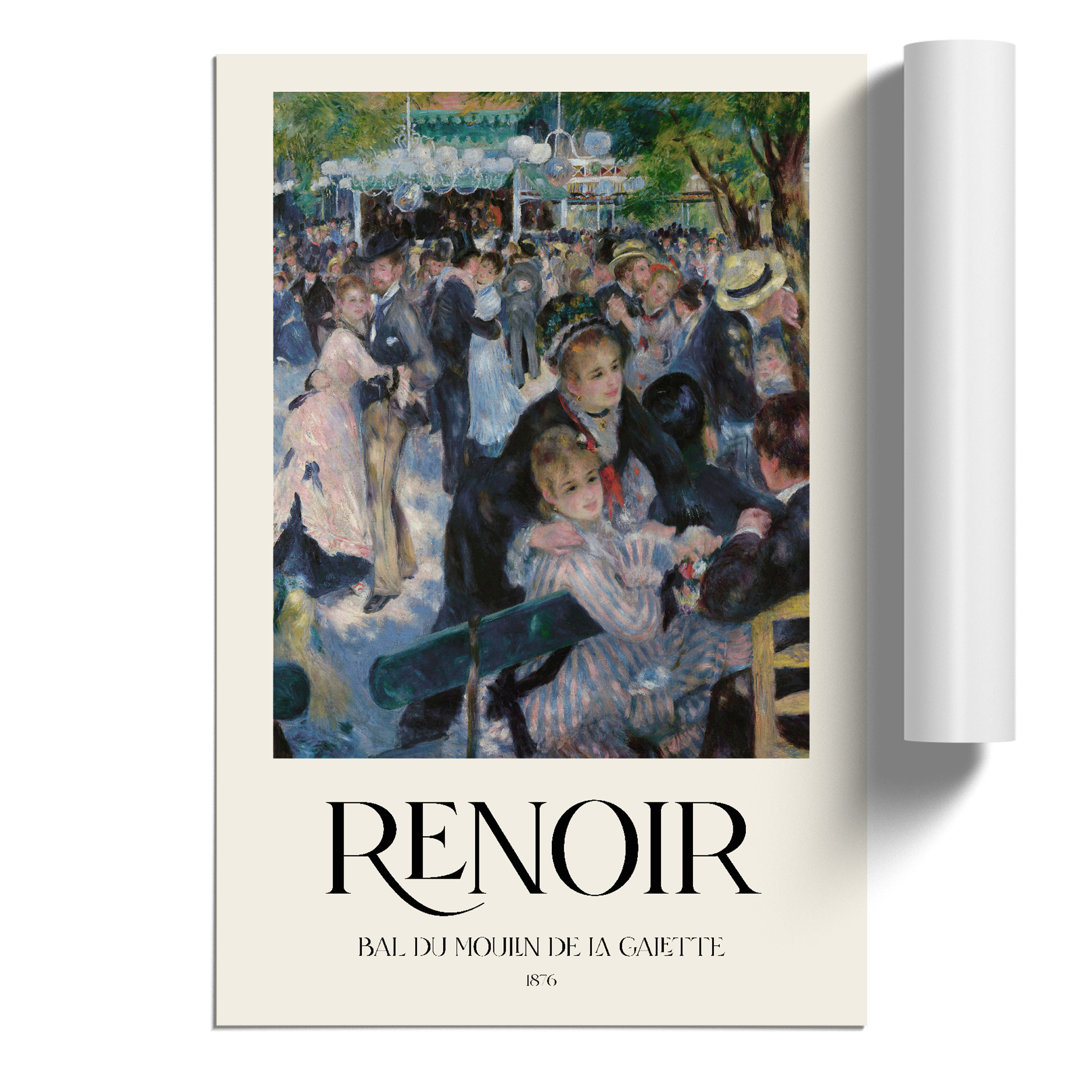 Dance at Le Moulin de La Galette Print by Pierre Auguste Renoir - Frameless Print