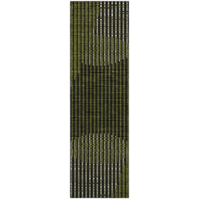 Premium Machine Washable Corum AMF1001 Circles Rug, Runner 2'3" x 7'6"