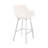 Freya White Faux Leather And Brushed Stainless Steel Swivel 30" Bar Stool-2014352400