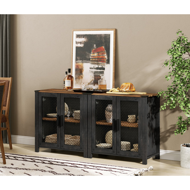 Vita 61.2'' Sideboard, Black/Brown