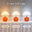 Lampe de table à DEL en céramique de 7 pouces avec abat-jour blanc en forme de champignon pour éclairage de chevet douillet