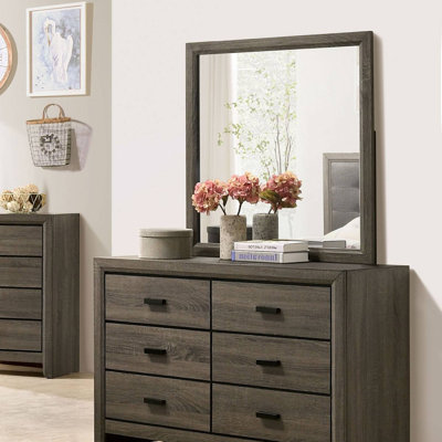 Miroir transitionnel l 35,4 po, gris