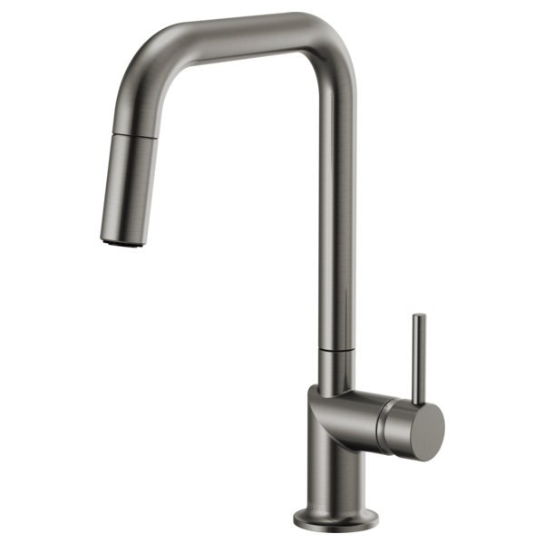 Odin® Pull-Down Faucet with Square Spout, Luxe Steel, Lever