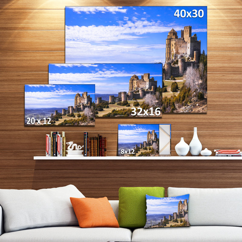 « médiéval loarre castle panorama », reproduction de photo sur toile, H 8 po x l 12 po x P 1 po