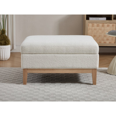 33.85" W Upholstered Storage Ottoman