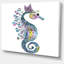 Hippocampe coloré aquarelle - art mural animal-53768029-53768033