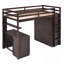 Lit mezzanine simple avec tiroirs de rangement, bureau et garde-robe-1806590416