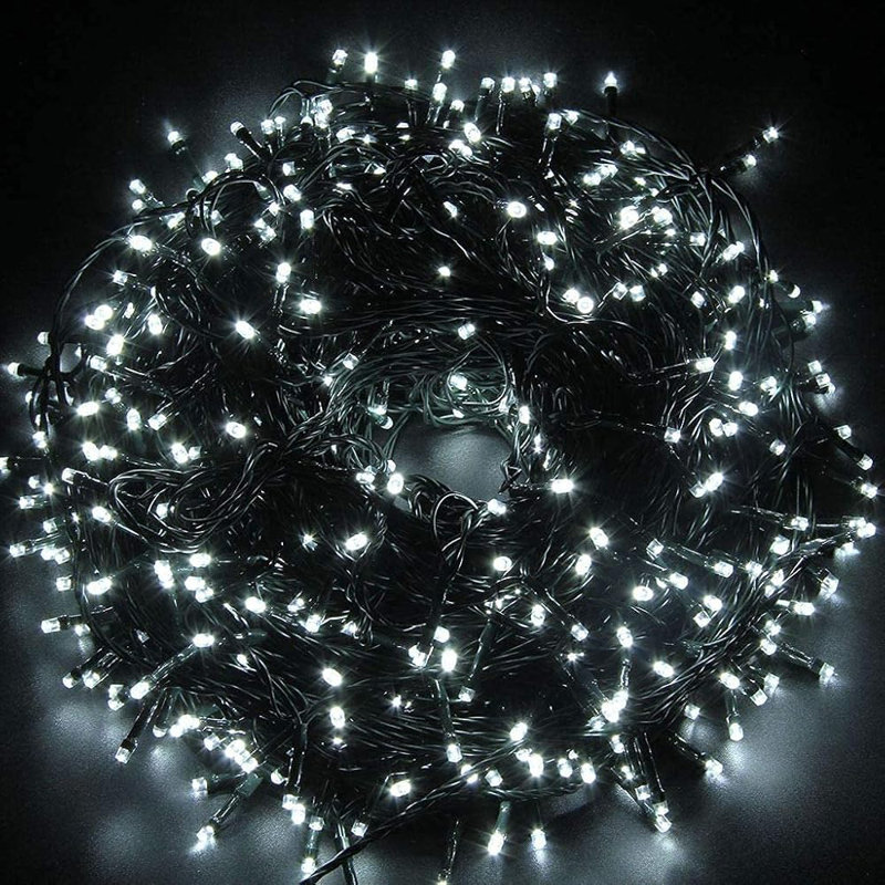 LED Indoor / Outdoor String Lights, Multicolour, 3cm H x 8cm L x 4cm D