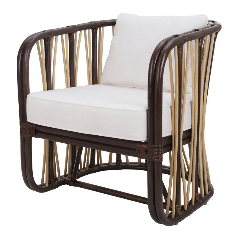 Avalee Rattan Accent Arm Chair, Brown/Natural