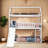 Twin Over Twin Bunk Bed With Slide, House Bed With Slide, White