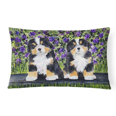 Bernese Mountain Outdoor Reversible Throw Pillow